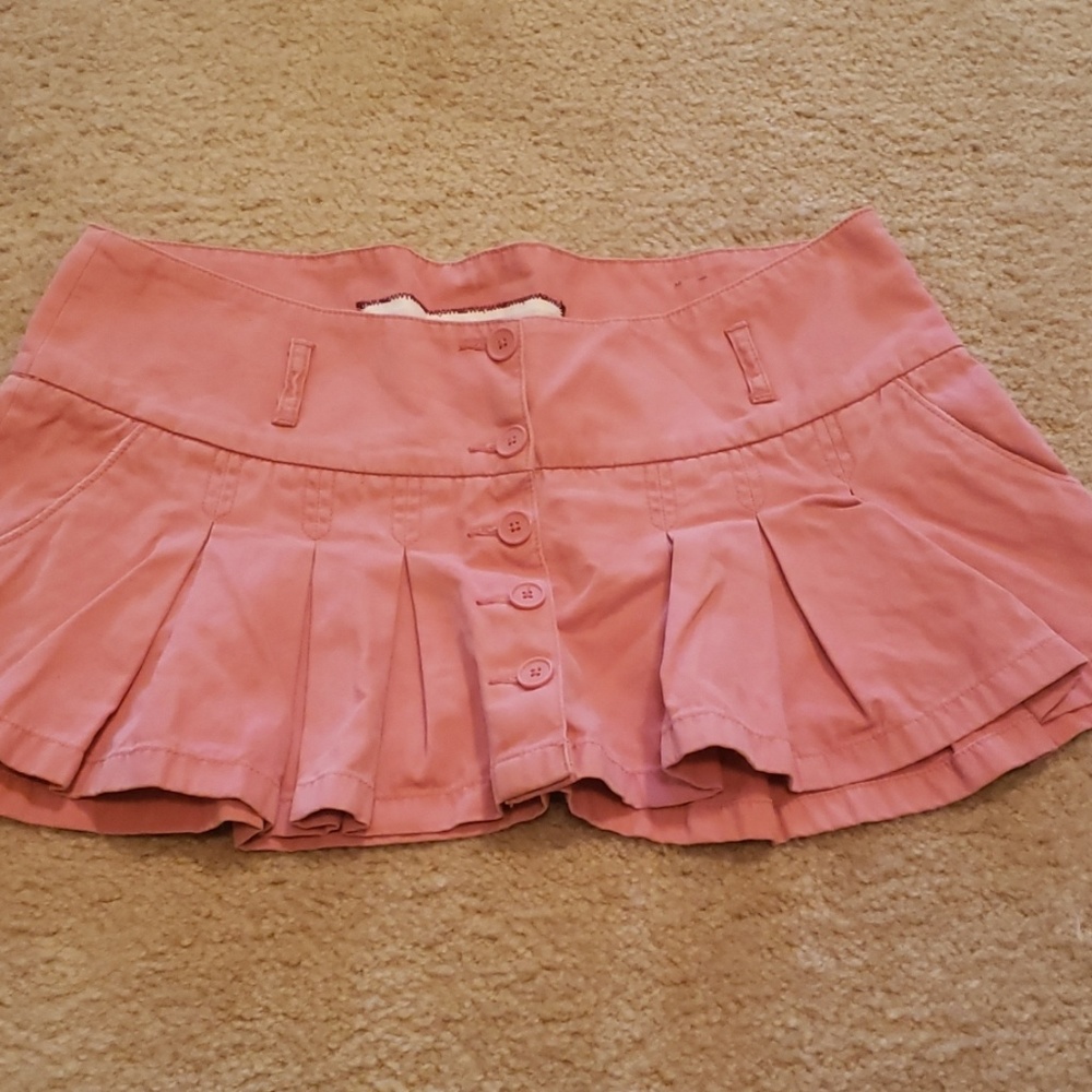 Pink button up skirt
